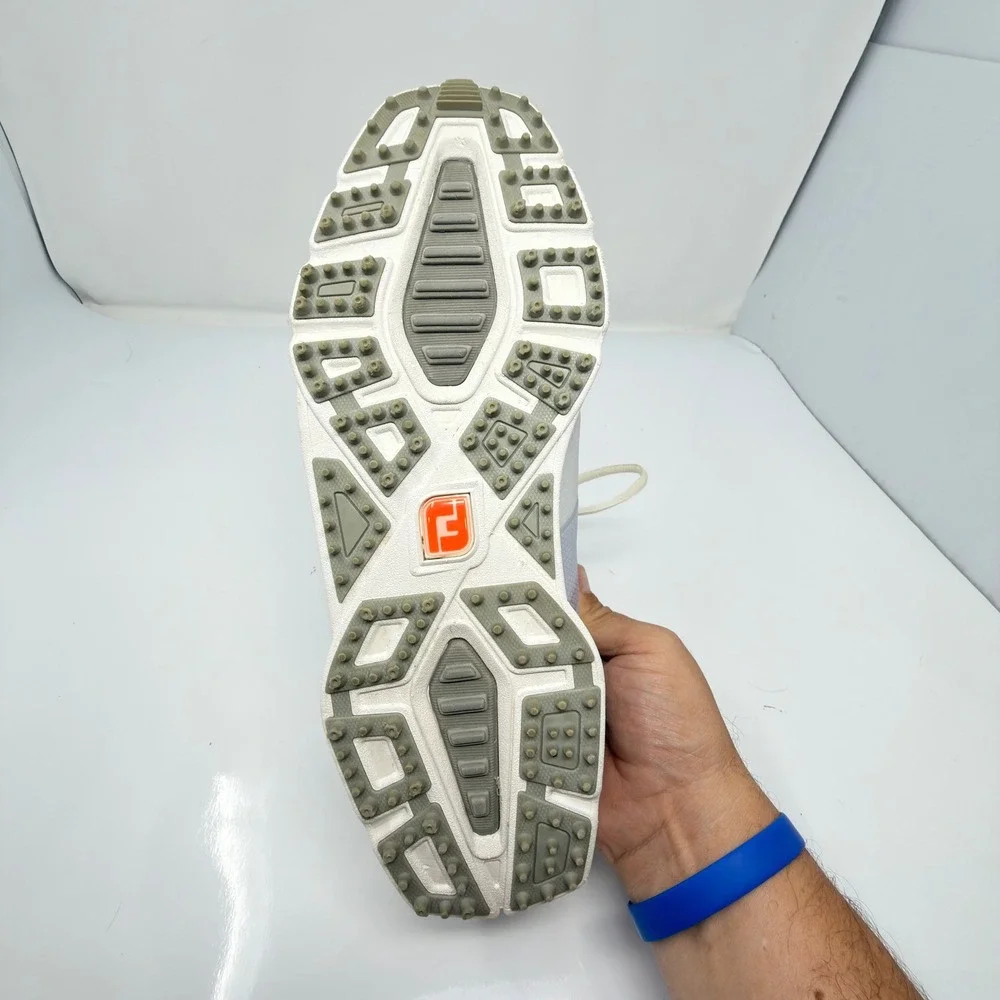 FootJoy Pro SL Golf Shoes Mens 10W White Grey Orange Spikeless 53253